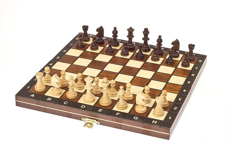 Magnetyczny zestaw szachów drewnianych z tacką (2,17" King)