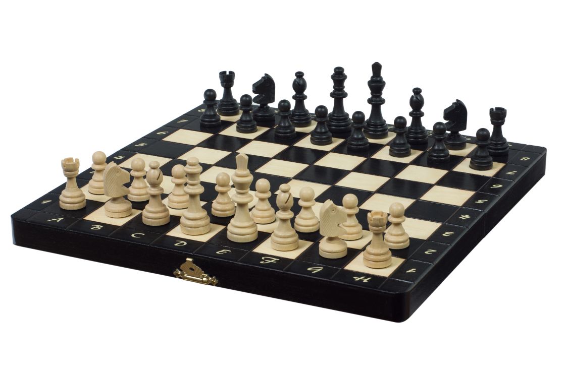 Magnetyczny zestaw szachowy w kolorze czarnym z wkładką (2,36" King)