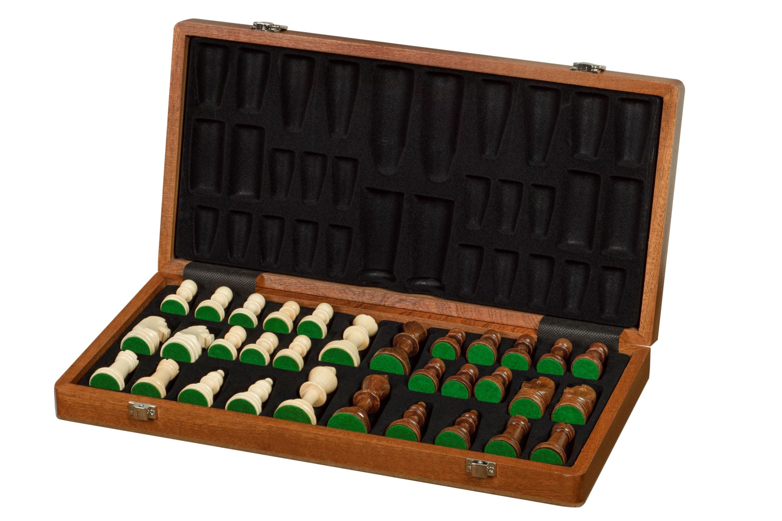 Tournament Staunton Chess Set No 4 with Mahogany & Maple Board