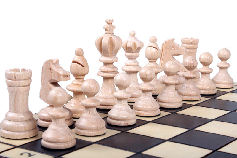 Miniaturowy zestaw szachów olimpijskich z tacką (król 2,36 cala)