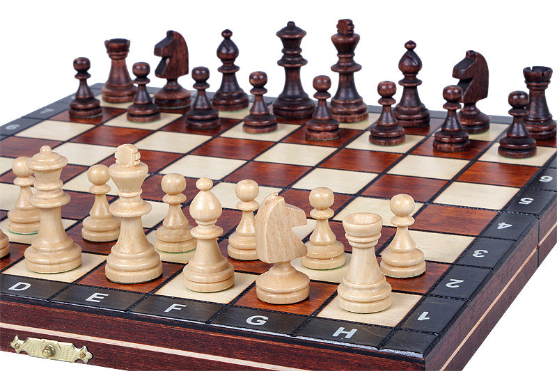 Magnetyczny zestaw szachów drewnianych z tacką (2,17" King)