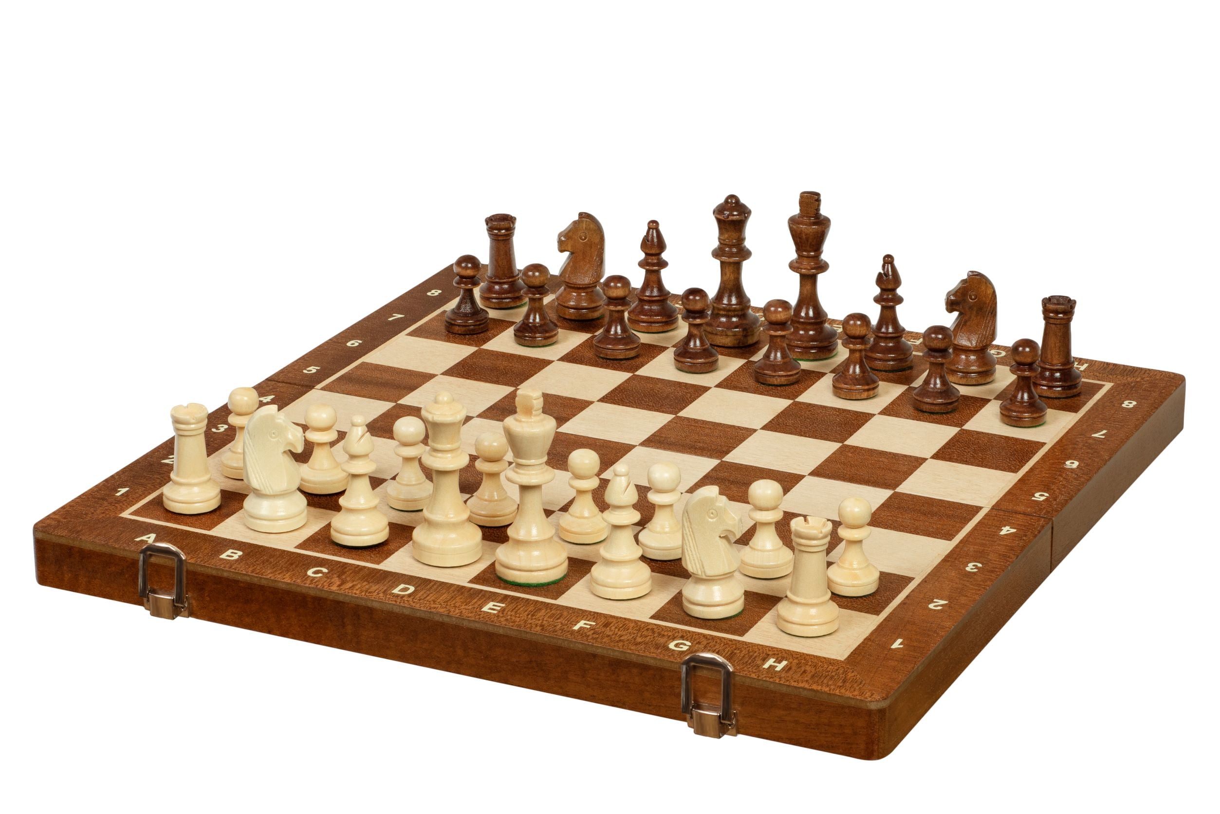 Zestaw szachowy Sunrise Tournament nr 4 – mahoń i klon