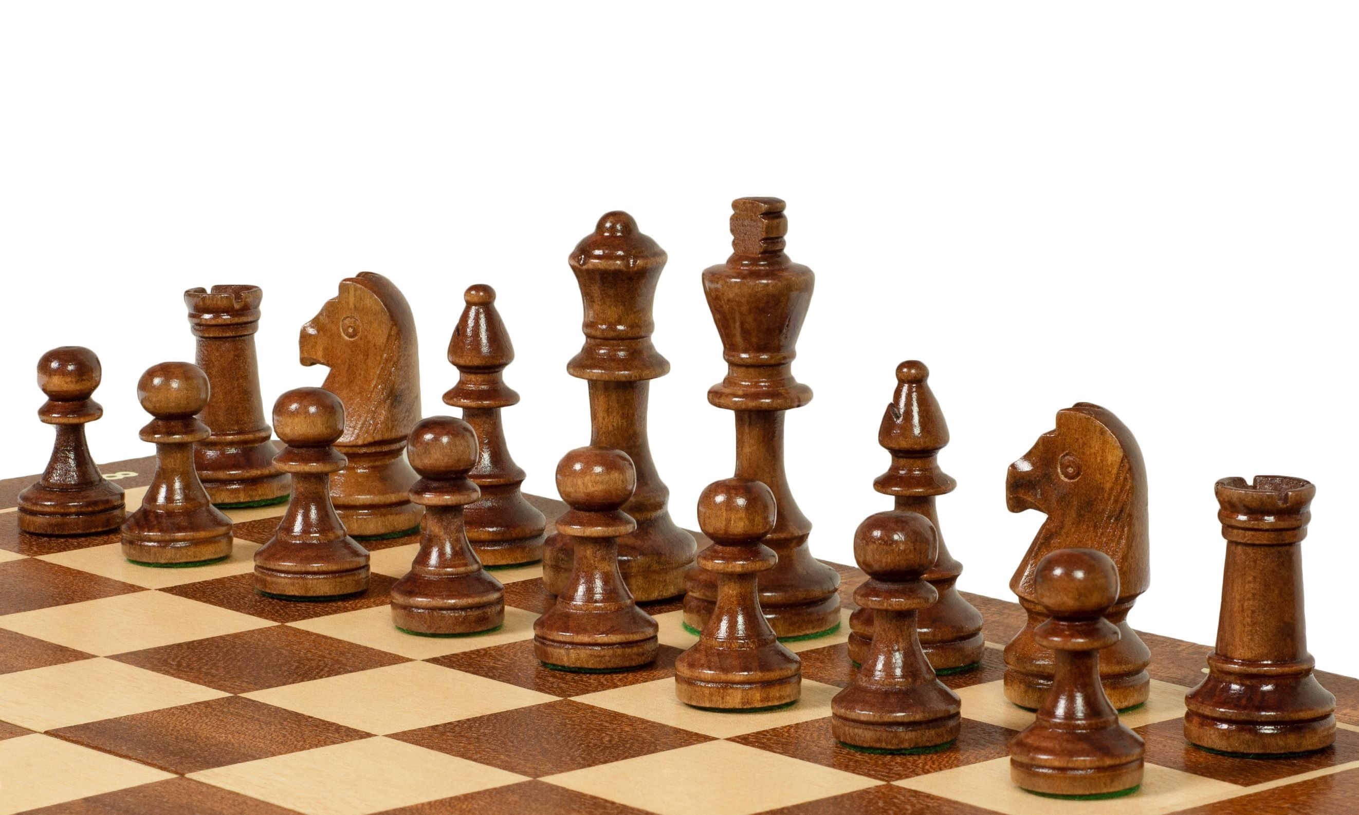 Zestaw szachowy Sunrise Tournament nr 4 – mahoń i klon