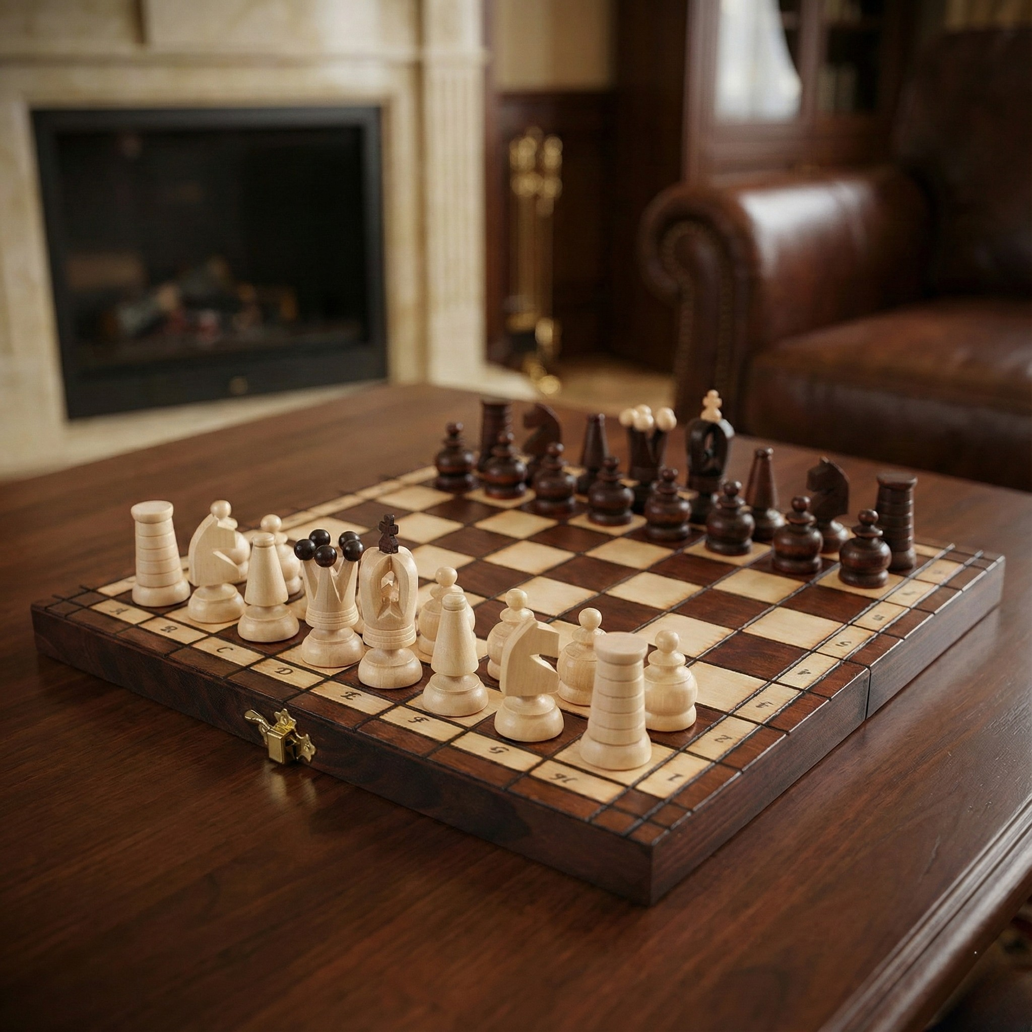 Zestaw szachowy Royal Maxi 12,2 cala z tacką (król 2,6 cala)