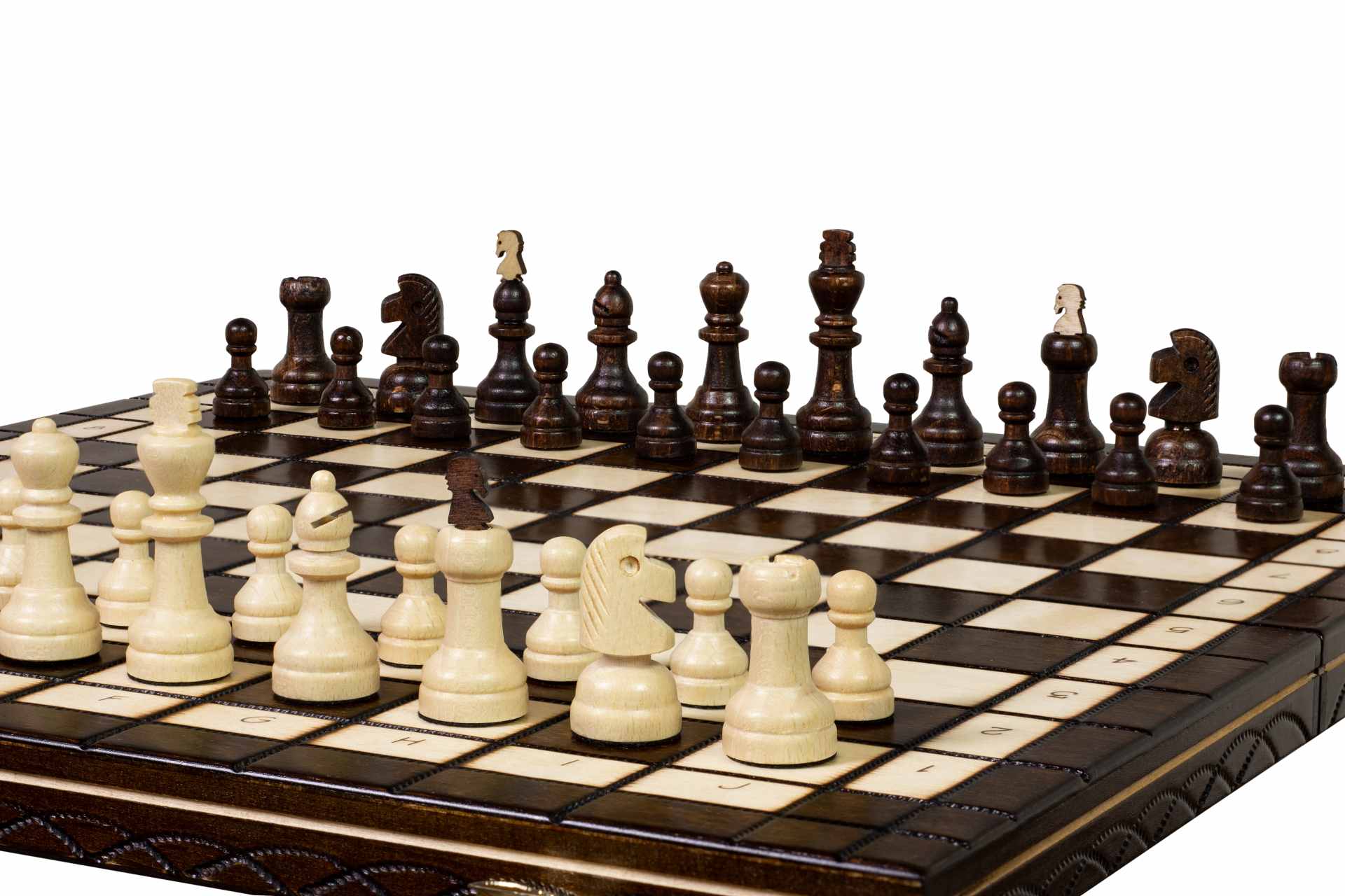 Zestaw szachowy Capablanca – plansza 10x10 z arcybiskupem i kanclerzem