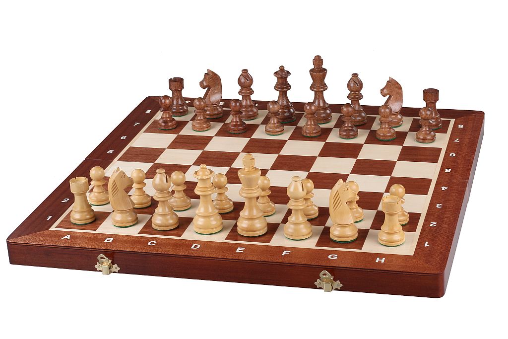 German Knight Tournament Chess Set No 5 Acacia and Boxwood