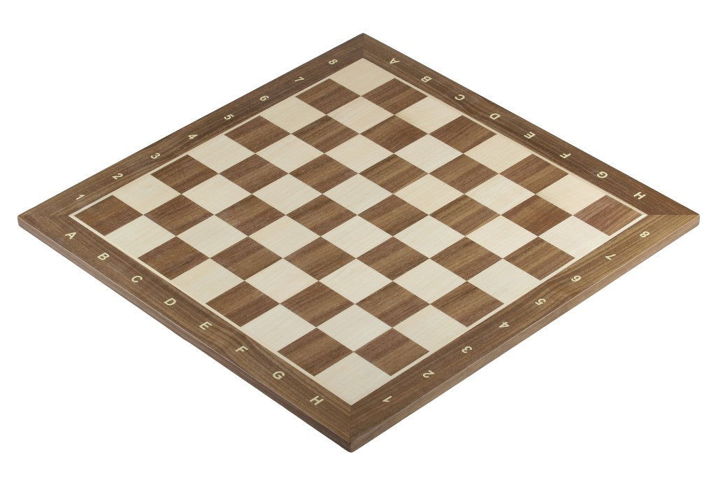 Szachownica orzechowo-klonowa 18,9″ – z notacją