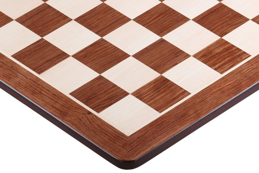 Szachownica Padauk i klon 21,6″ – bez notacji, zaokrąglone rogi