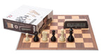 Zestaw szachowy DGT Brown z zegarem DGT 1002 i ważonymi figurami 3,39 cala królewskiego